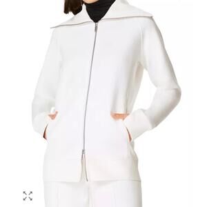 Spanx Heavy Air Tunic Jacket NWT Powder White Size S Cloud Like Soft Athleisure